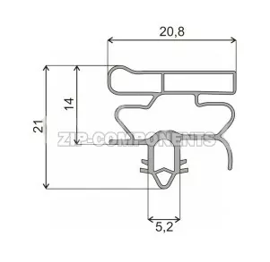 Уплотнитель 520x870 мм, профиль ОМ
