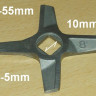 Нож для мясорубки Zelmer №8 BOSCH 755472 двухсторонний